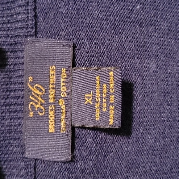 "346" Brooks Brothers Men's XL Blue sweater.  Supima 100% cotton! - Picture 2 of 4